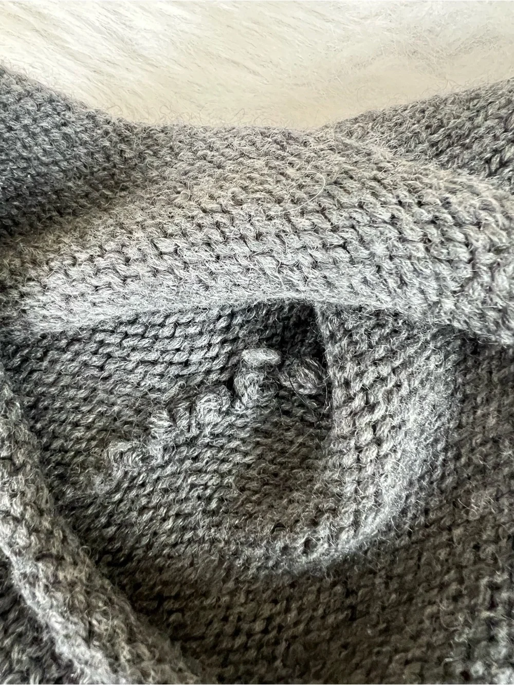 Vintage J Crew Oarsman roll neck wool sweater Heather grey large